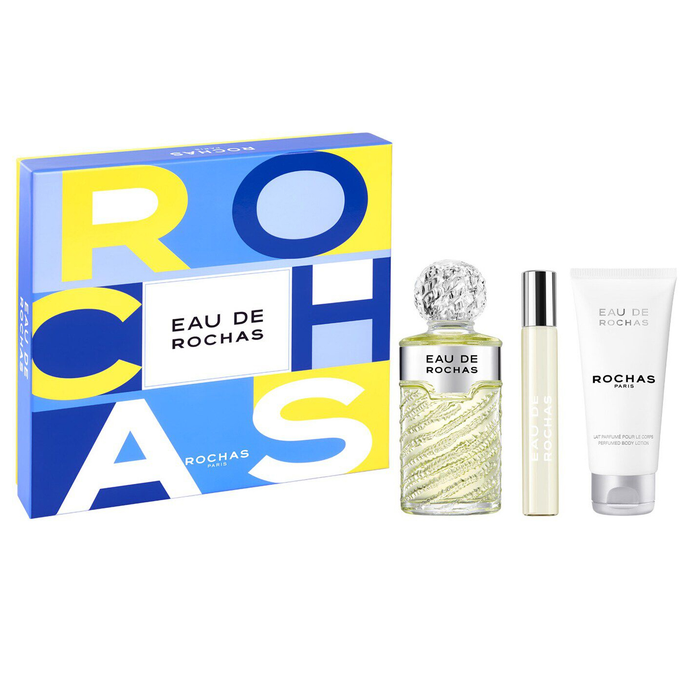 Eau De Rochas by Rochas 100ml EDT 3pc Gift Set for Women