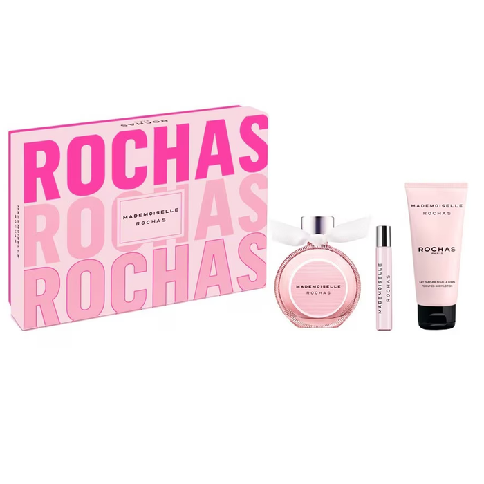 Mademoiselle Rochas by Rochas 90ml EDP 3 Piece Gift Set