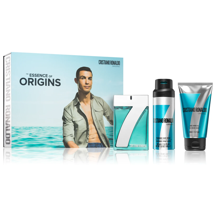 CR7 Origins by Cristiano Ronaldo 100ml EDT 3 Piece Gift Set