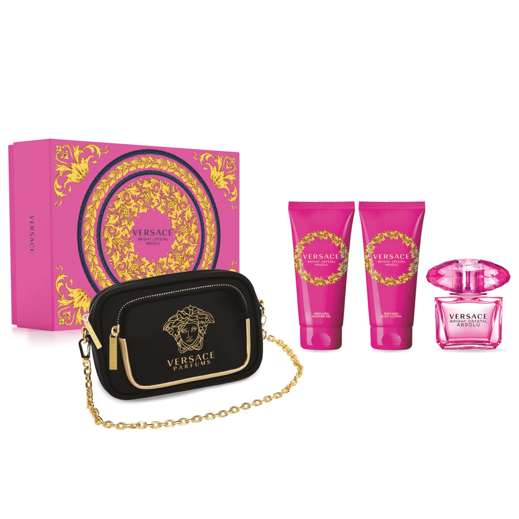 Versace Bright Crystal Absolu 90ml EDP 4 Piece Gift Set Perfume NZ