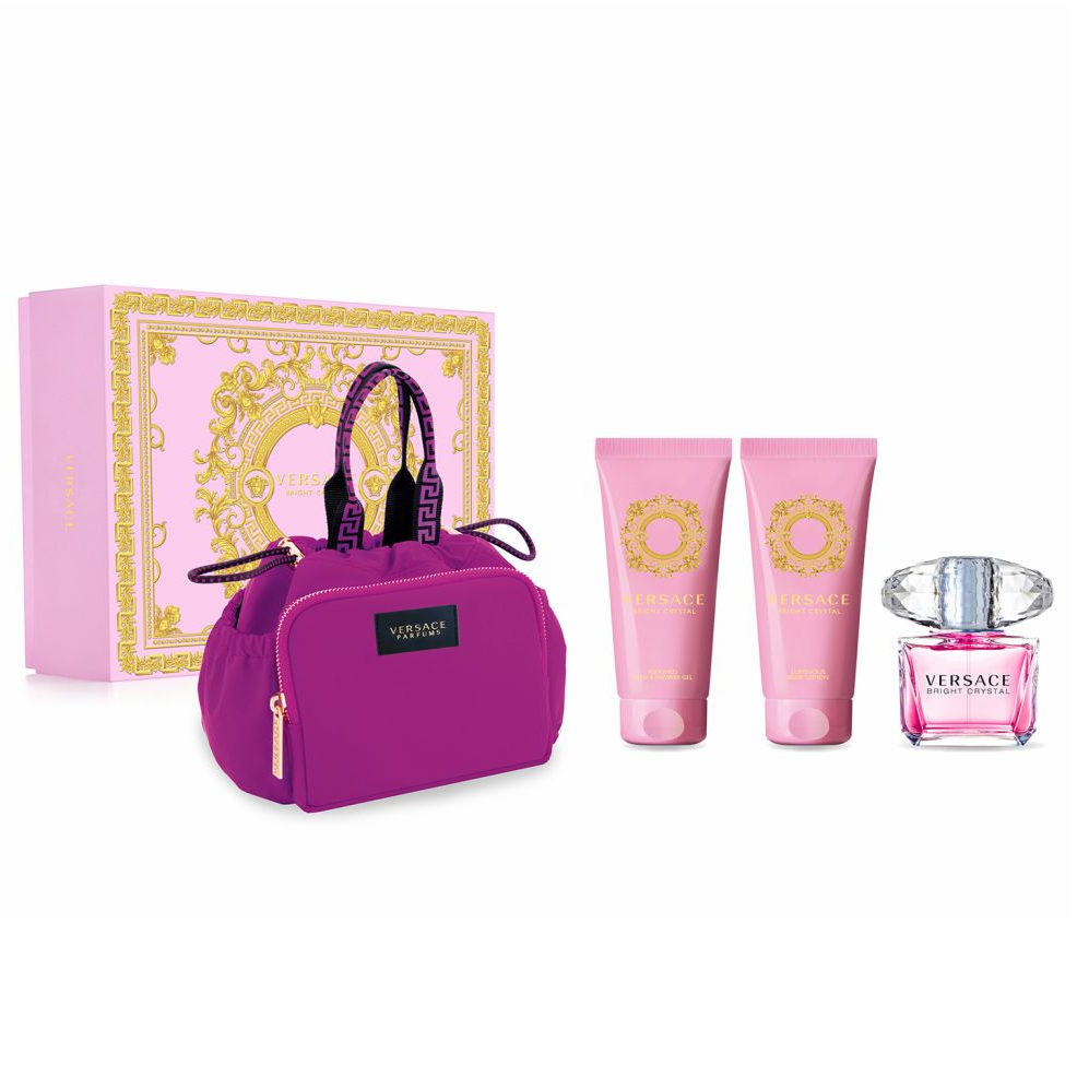 【 新品未使用 VERSACE Bright Crystal ギフトセット 】 Bright Crystal by Versace 90ml EDT 4 Piece Gift Set — Perfume NZ