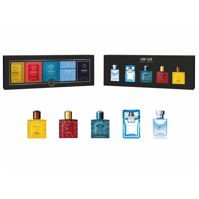Versace Fragrance Collection 5 Piece Gift Set for Men