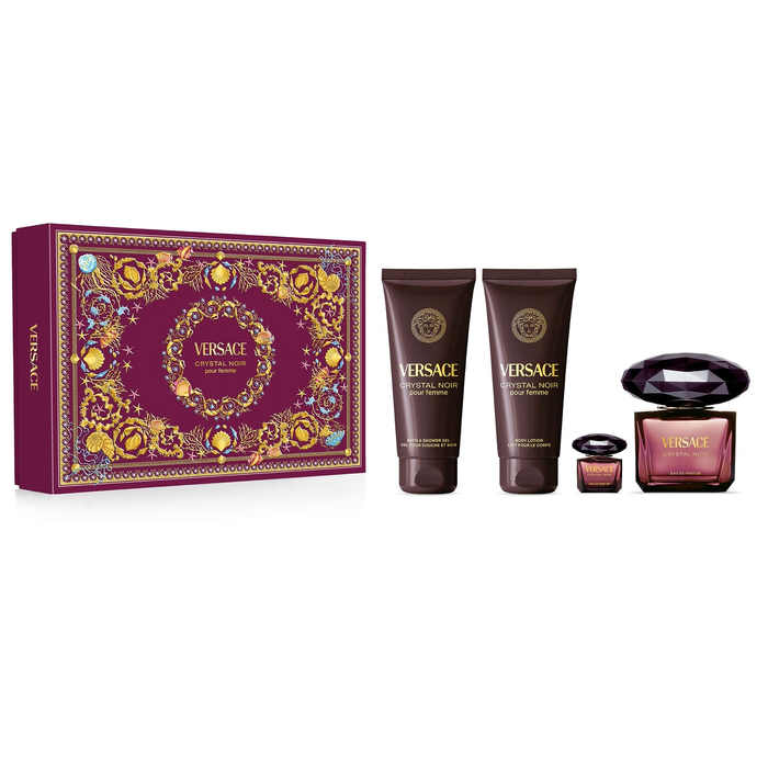 Crystal Noir by Versace 90ml EDP 4 Piece Gift Set