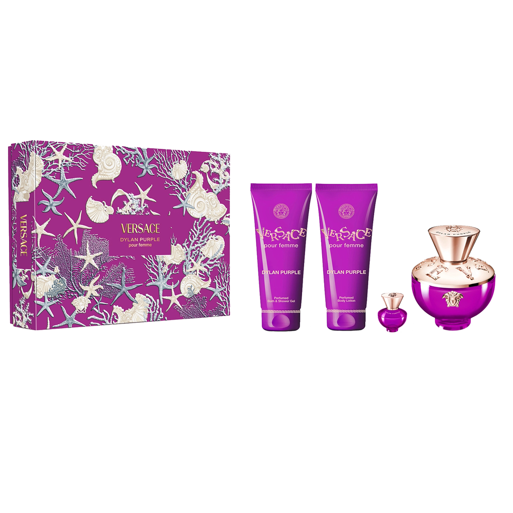 新品未使用　Versace Dylan Purple 100mlセット versace-dylan-purple-set-4pc--
