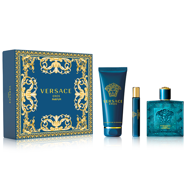 Versace Eros by Versace 100ml Parfum 3 Piece Gift Set