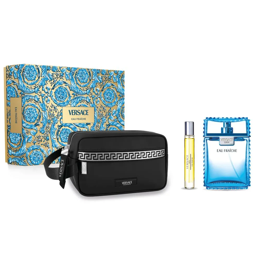 Versace Man Eau Fraiche 100ml EDT 3 Piece Gift Set Perfume NZ