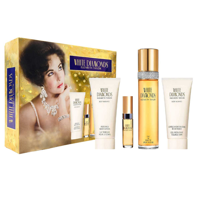 White Diamonds by Elizabeth Taylor 100ml EDT 4pc Gift Set
