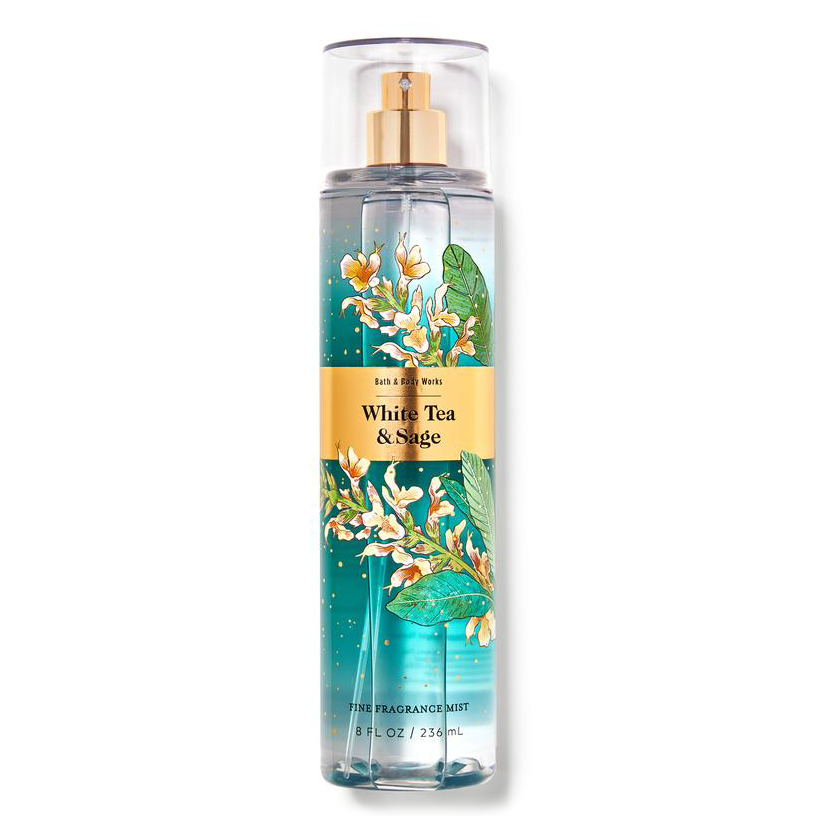 White Tea & Sage by Bath & Body Works 236ml Fragrance Mist Perfume NZ