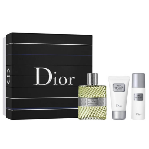 Eau Sauvage by Christian Dior 100ml EDT 3 Piece Gift Set