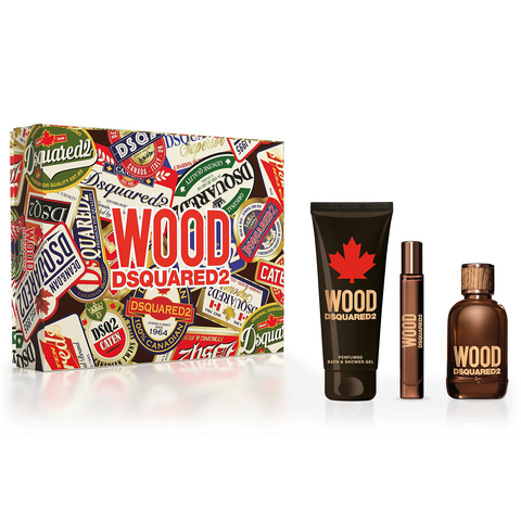 Wood by Dsquared2 100ml EDT 3 Piece Gift Set for Men