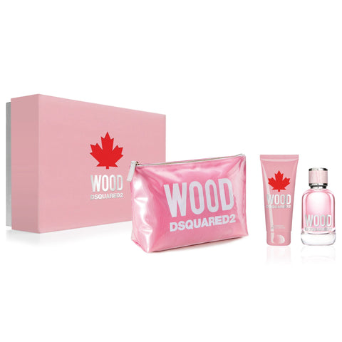 Wood by Dsquared2 100ml EDT 3 Piece Gift Set for Women