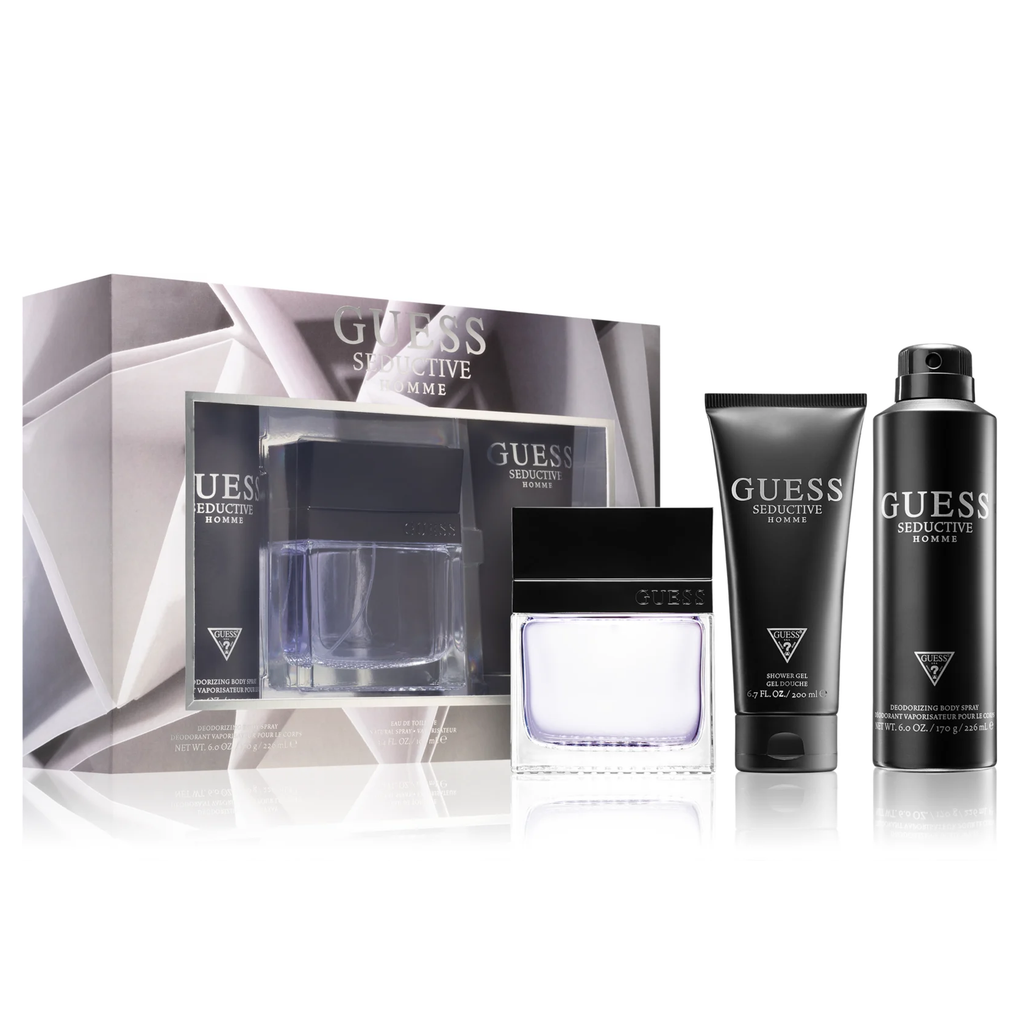 Guess Seductive Homme 100ml EDT 3 Piece Gift Set Perfume NZ