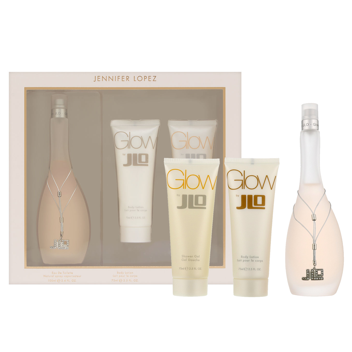 Glow by Jennifer Lopez 100ml EDT 3 Piece Gift Set — Perfume NZ