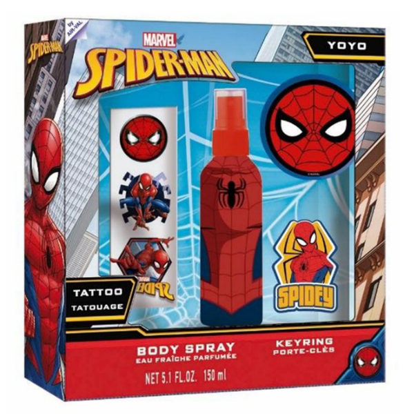 Marvel Spiderman 150ml Body Spray 4 Piece Gift Set for Kids