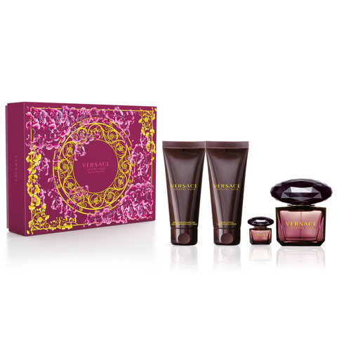 Crystal Noir by Versace 90ml EDT 4 Piece Gift Set